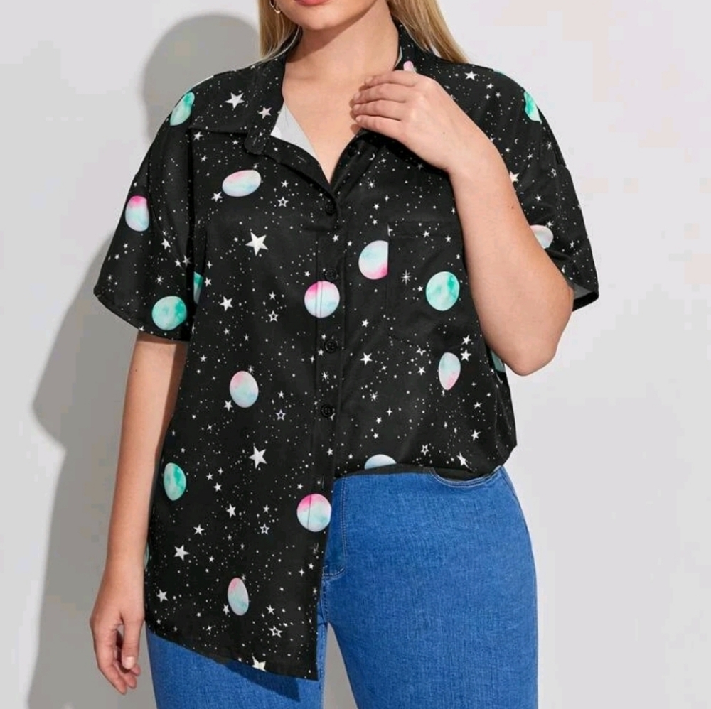 Galaxy Button Up Shirt